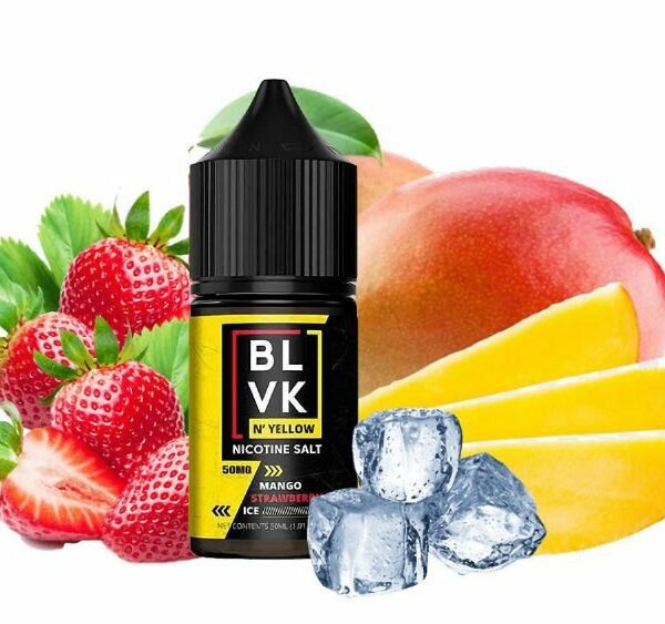 líquido blvk yellow mango strawberry ice detalhes